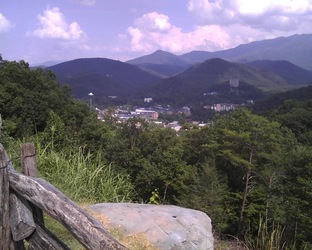 Kathy&rsquo;s view of Gatlinburg